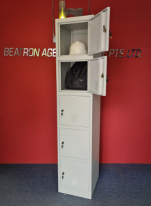 ba105-five-door-metal-locker-open-view