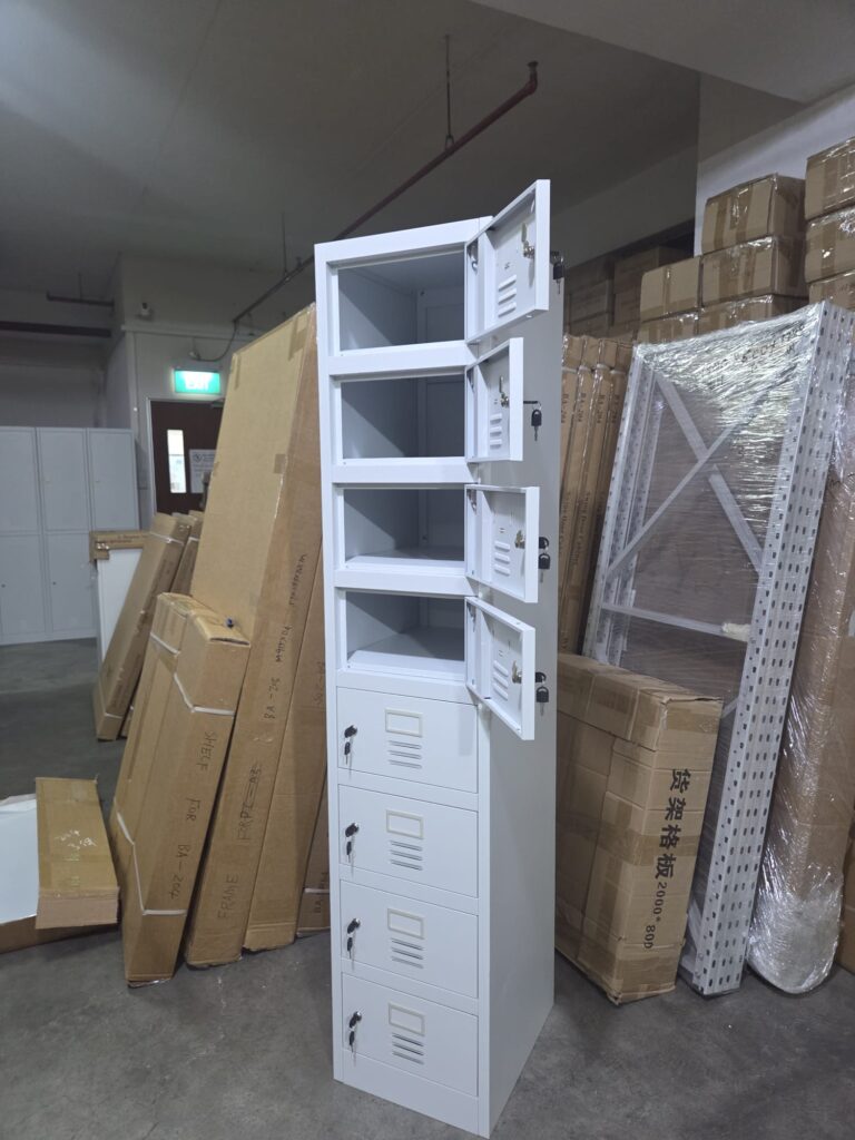 8-tier-metal-locker-singapore-open-door